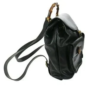 Gucci | Bags | Gucci Bamboo Line Backpack Black Leather  display picture 2